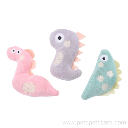 cute dinosaur shape plush cat toy cat products